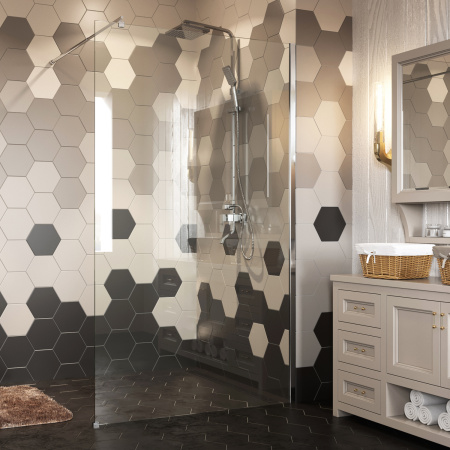 Душевая перегородка (90х200) WasserKRAFT Rossel 28W39