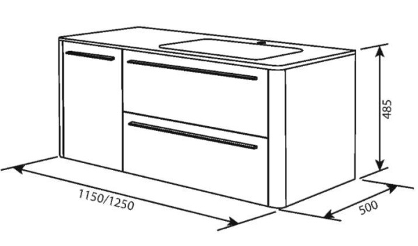 Тумба для ванной Am.Pm Awe M15FHR1253GH