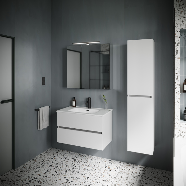 Тумба под раковину Sancos  Urban UR80W белый глянец