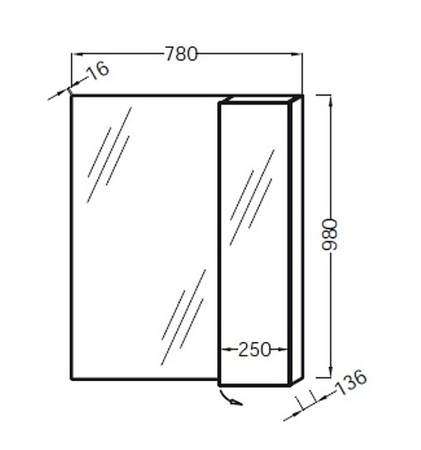Зеркало Jacob Delafon Soprano EB1336-NF