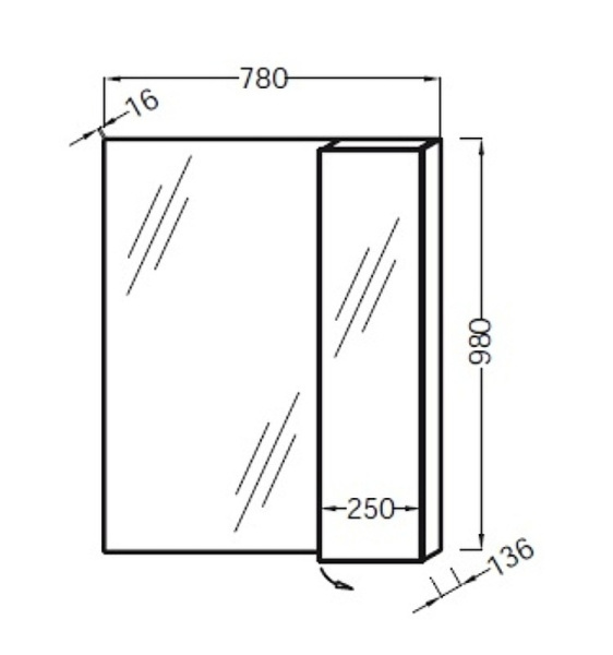 Зеркало Jacob Delafon Soprano EB1336-NF