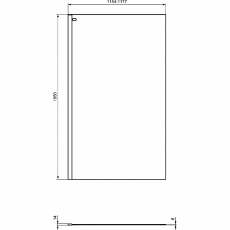 Фиксированная панель 120 см Ideal Standard CONNECT 2 Wetroom panel, K9379V3