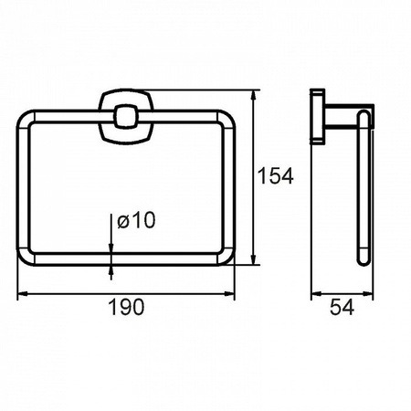 Полотенцедержатель Milardo Volga, сплав металлов (VOLSML0M52)