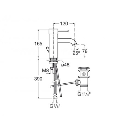 Смеситель для раковины Roca Lanta 5A3011C00