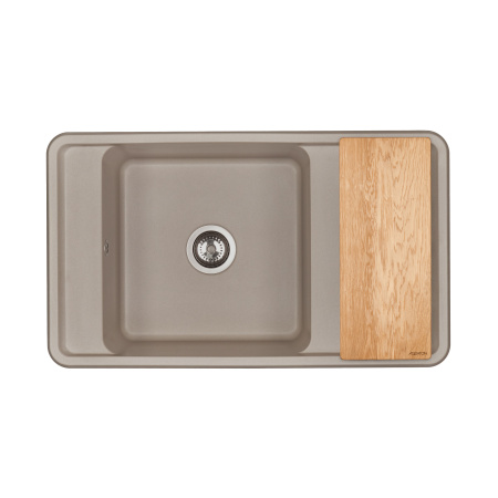 Кухонная мойка Aquaton Беллис 87 1A724832BS250 серый шелк