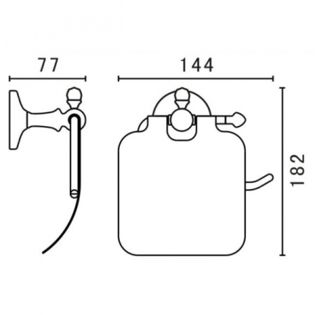 Держатель туалетной бумаги Art&Max AM-E-2683Q