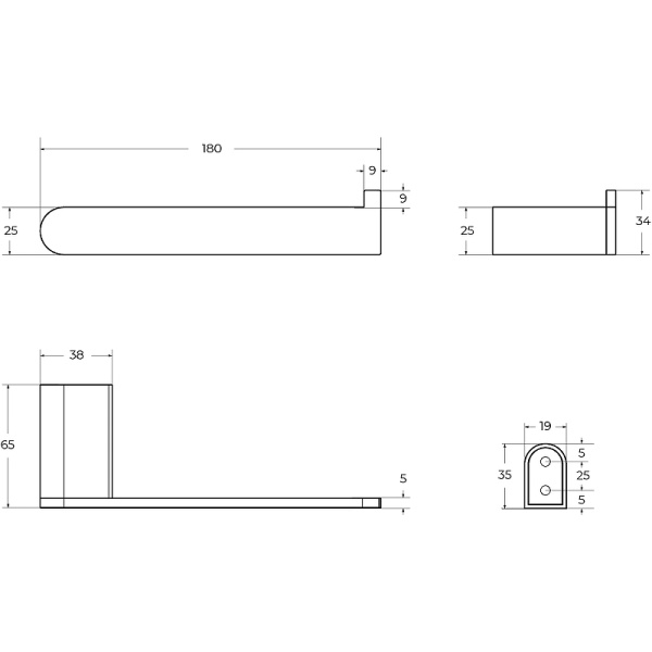 Держатель для туалетной бумаги CEZARES STYLUS-PH-NOP