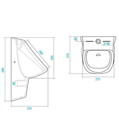 Писсуар SANTEK Гала 1WH301774