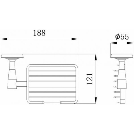 Мыльница решетка RUSH Balearic BA39410
