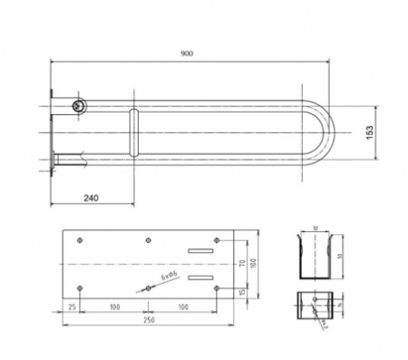 Поручень откидной BEMETA Help 301607333