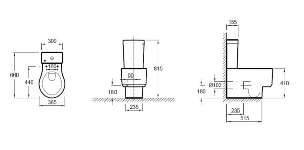 Чаша унитаза Jacob Delafon Formilia 4449K-00