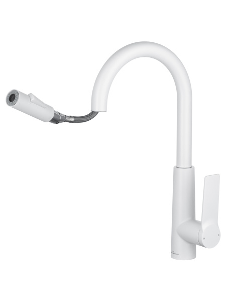 Смеситель для кухни с выдвижным изливом WONZON & WOGHAND, белый матовый WW-A20782-MW Смеситель для кухни с выдвижным изливом WONZON & WOGHAND, белый матовый WW-A20782-MW