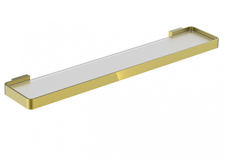 Стеклянная полка для ванной WONZON & WOGHAND LOTTE, брашированное золото WW-8327A-BG