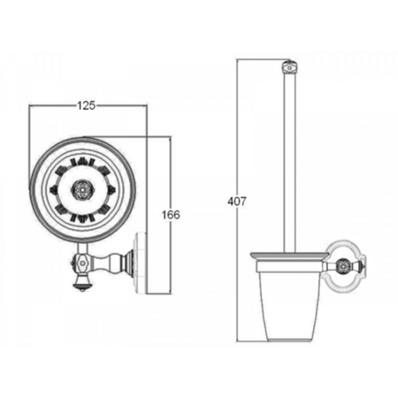 Ершик подвесной Bronze de Luxe ROYAL R25010