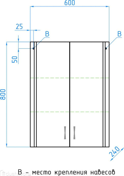 Шкаф подвесной Style Line Эко Стандарт 60 ЛС-00000169 белый