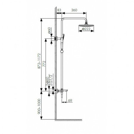 Душевая система с термостатом KAISER Cezar (05182)