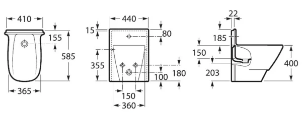 Биде напольное Roca Frontalis 357584000