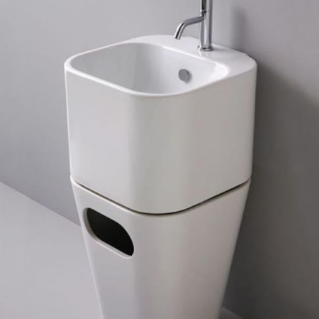 Раковина подвесная с бельевой корзиной(44х43) Azzurra Tandem TALP04443T0M/(ULI200/1 bi)*1