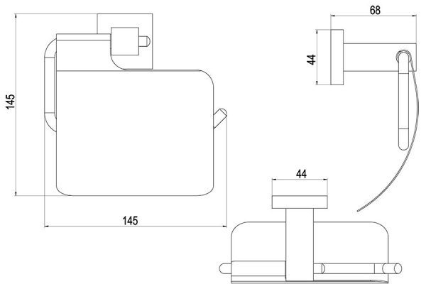 Бумагодержатель Timo Selene 17042/17 золото матовое