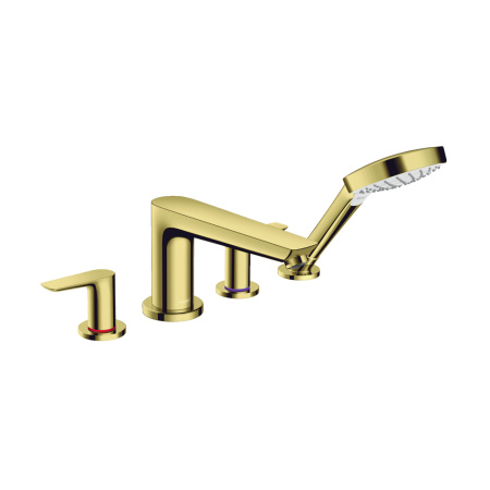 Смеситель на борт ванны 4 отвесртия Hansgrohe Talis E 71748990 полированное золото