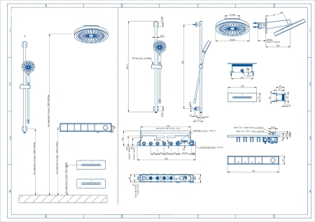 Душевой комплект с термостатом Arrow ARQ14H889CG золото