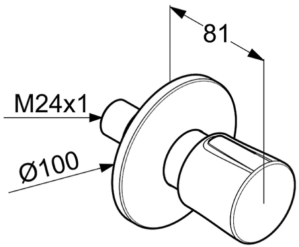 Встраиваемый вентиль Kludi Balance 528150575 Встраиваемый вентиль Kludi Balance 528150575