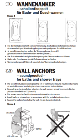 Настенный анкер Kaldewei 687675130000
