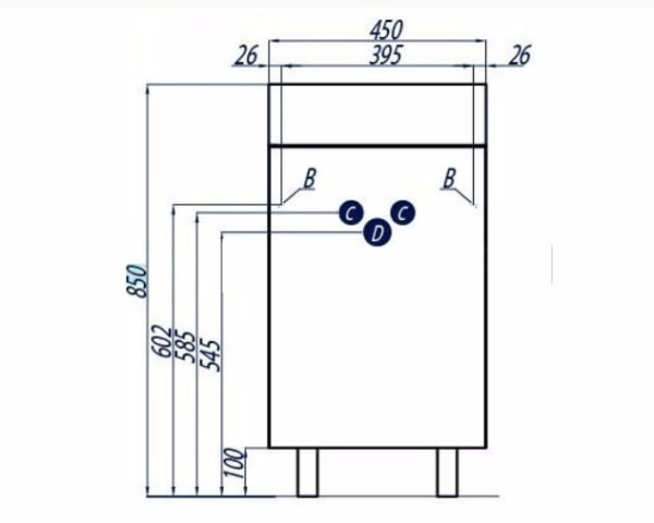 Тумба с раковиной Акватон Эклипс Н 1A1726K1EK560