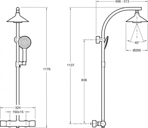 Душевая система Jacob Delafon Moxie E5799-CP Душевая система Jacob Delafon Moxie E5799-CP