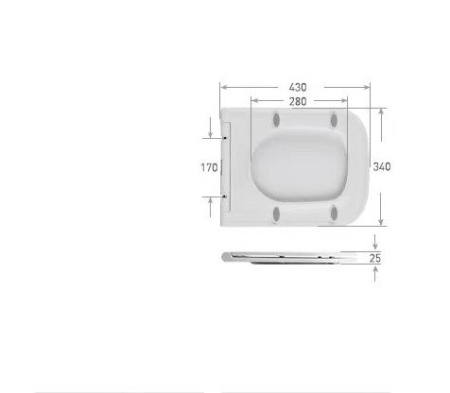 Сиденье для унитаза с микролифтом из дюропласта Art&Max Latina AM215SC