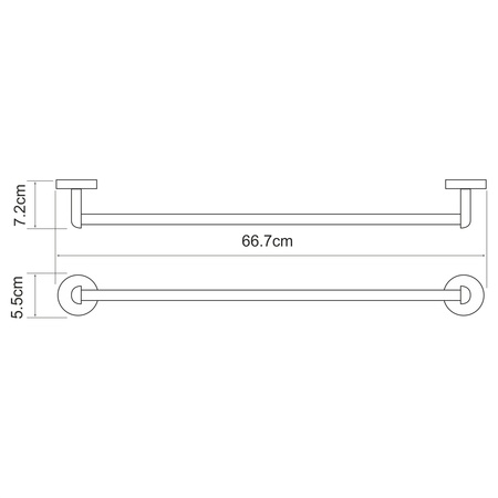 Держатель полотенец одинарный WasserKRAFT Rhein K-6230