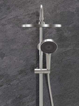 Душевая система с однорычажным смесителем AGGER Sweet A2791222 сатин матовый