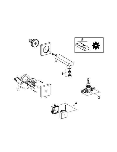 Инфракрасная электроника для раковины без смешивания Grohe Eurocube E 36442 000 (36442000) хром  Инфракрасная электроника для раковины без смешивания Grohe Eurocube E 36442 000 (36442000) хром