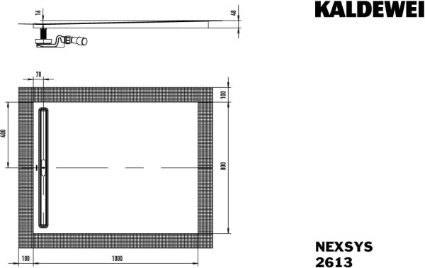 Душевой поддон (90 x 100) Kaldewei Nexsys 411446300001