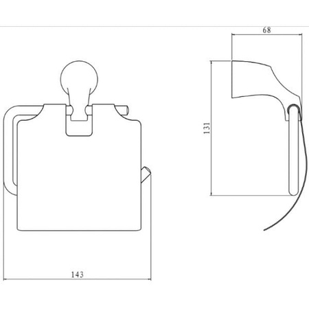 Держатель туалетной бумаги RUSH Devon DE75111