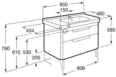 Тумба под раковину Roca Dama-N 856611150