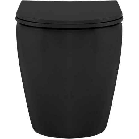 Унитаз ABBER Bequem AC1111TMB приставной черный матовый, безободковый
