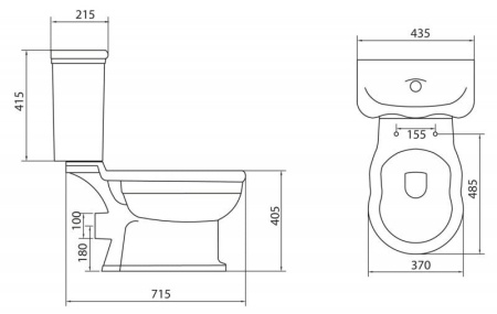 Чаша унитаза BelBagno Boheme BB115CP