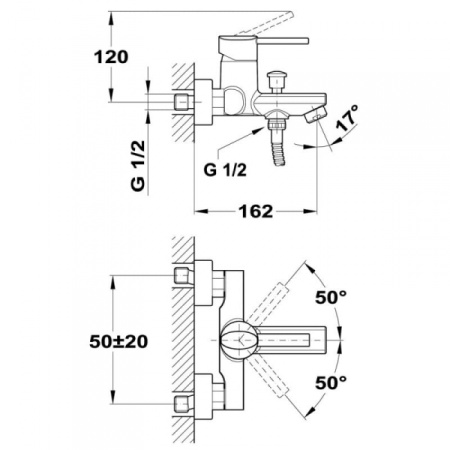 Смеситель для ванны Teka ARES 231220200 (23.122.02.00)