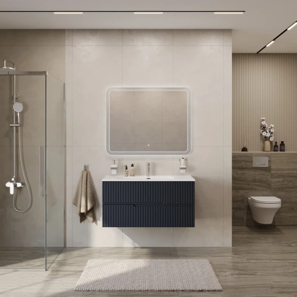 Тумба под раковину Cezares DUET-N-1000-2C-SO-GR-P Grafito