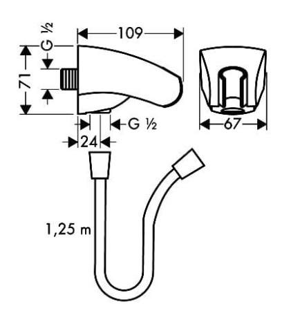 Шланговое подсоединение Hansgrohe Porter’E 27507000