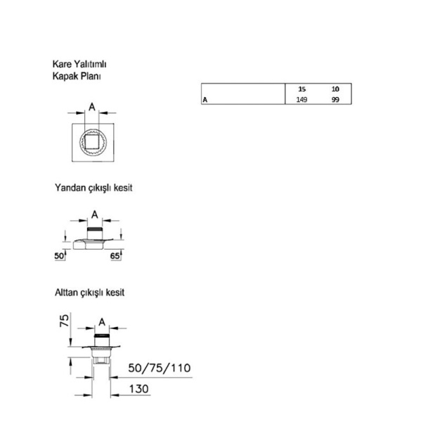 Душевой трап Vitra Square (15х15) 59980113000