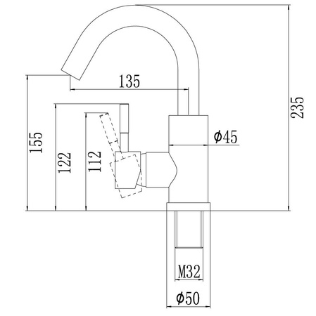 Смеситель для кухонной мойки Savol S-SUS8002