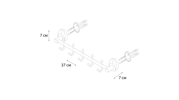 Планка FIXSEN Europa 5 крючков FX-21805-5