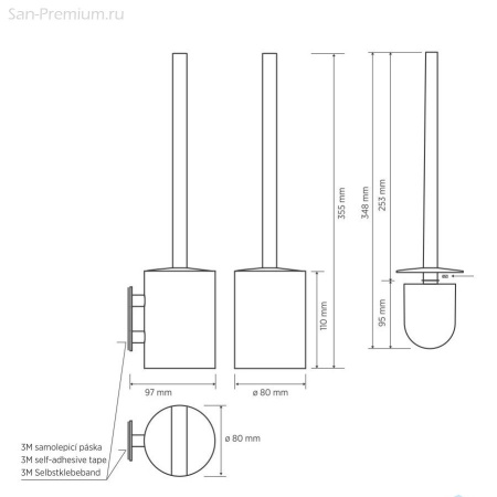 Туалетный ершик подвесной Bemeta Easy 163113061