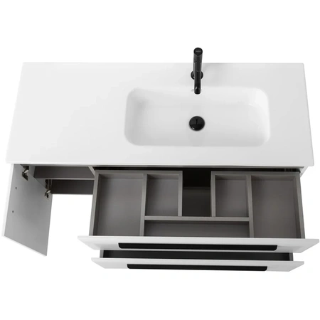 Тумба под раковину Cezares ECO-CER-N-1200-2C-1A-SO-BL-R Bianco Lucido без ручек