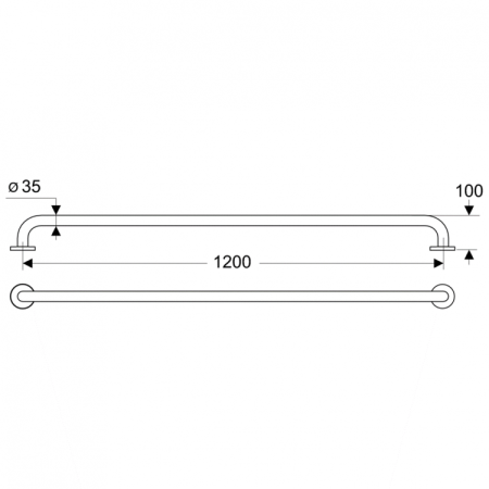 Поручень Ideal Standard CONTOUR S6461AC