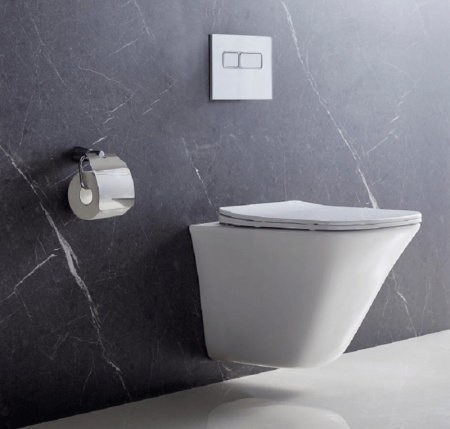 Унитаз подвесной безободковый BelBagno MARMI BB052CHR