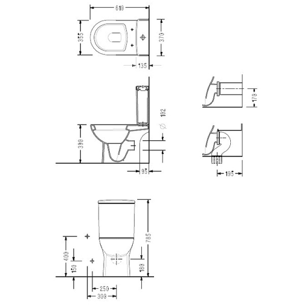 Унитаз напольный Serel Friendly 6716SL