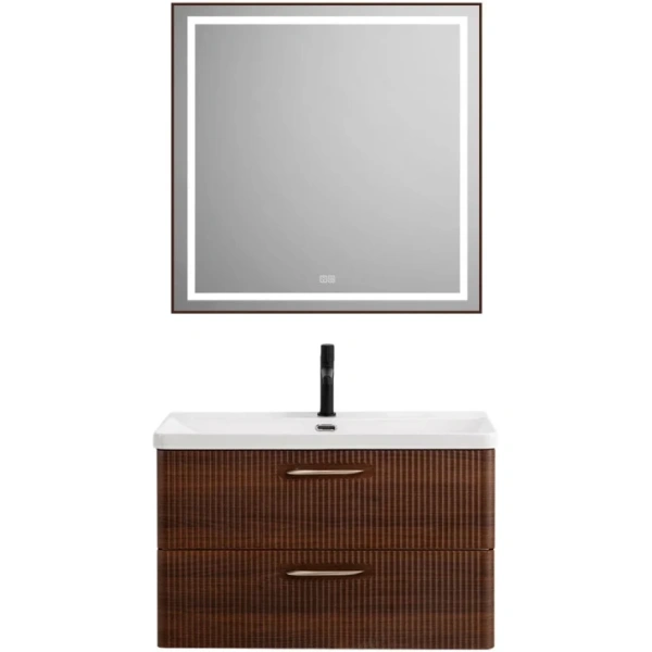 Тумба под раковину BelBagno Due DUE-800-2C-SO-NOCE-P без ручек, Noce